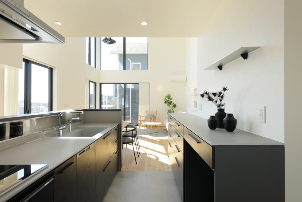 湿気や空気がこもらないキッチン