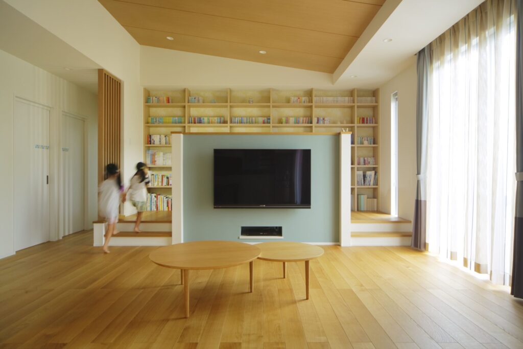 本好き家族の図書館のようなお家 画像
