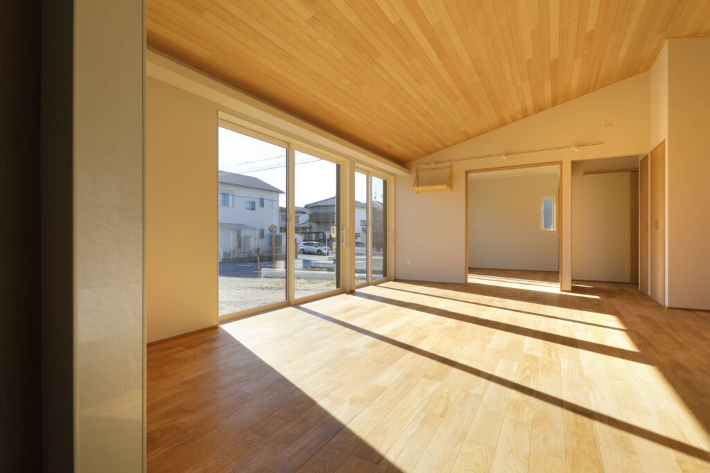 日差しが入るリビング