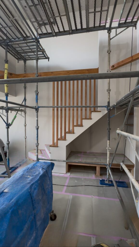 階段に設置された格子