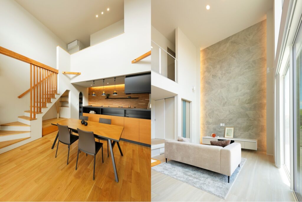 吹き抜けのある暮らし、あなたはどっち派？在来工法とSE構法の違い