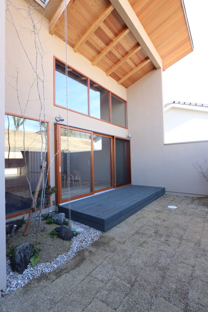 BBQができる中庭