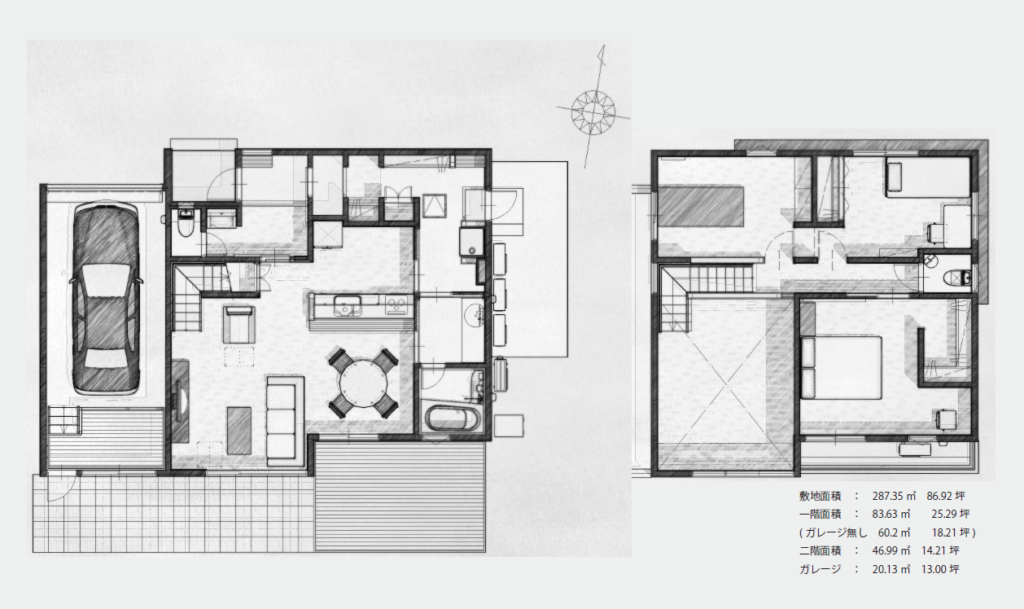 佐鳴湖モデルハウスの図面