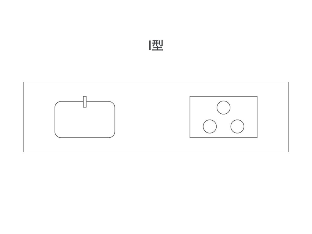 I型キッチンの図

